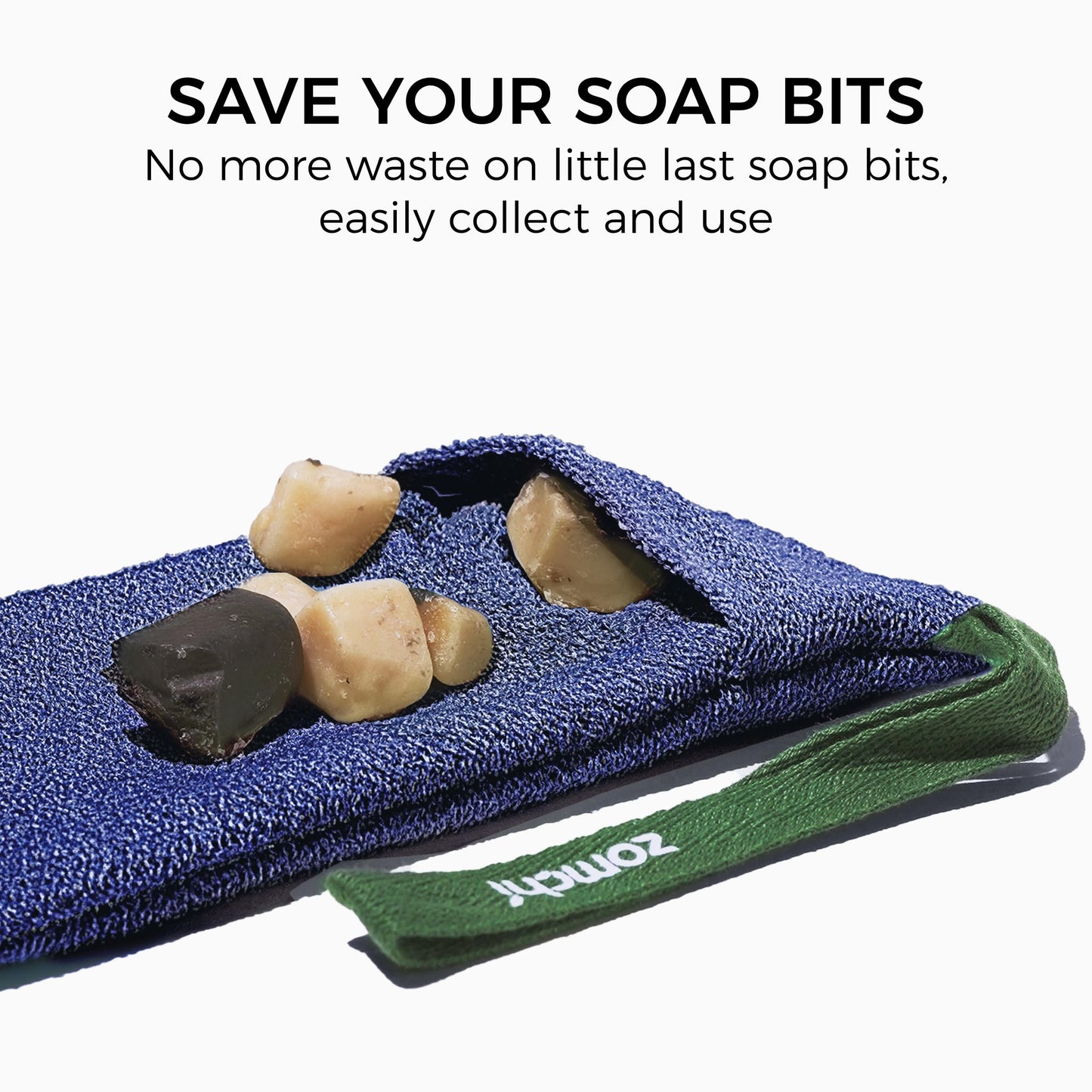 ZOMCHI Soap Saver Bags for Bar Soap, 2 Pack, Dark Blue Pouches