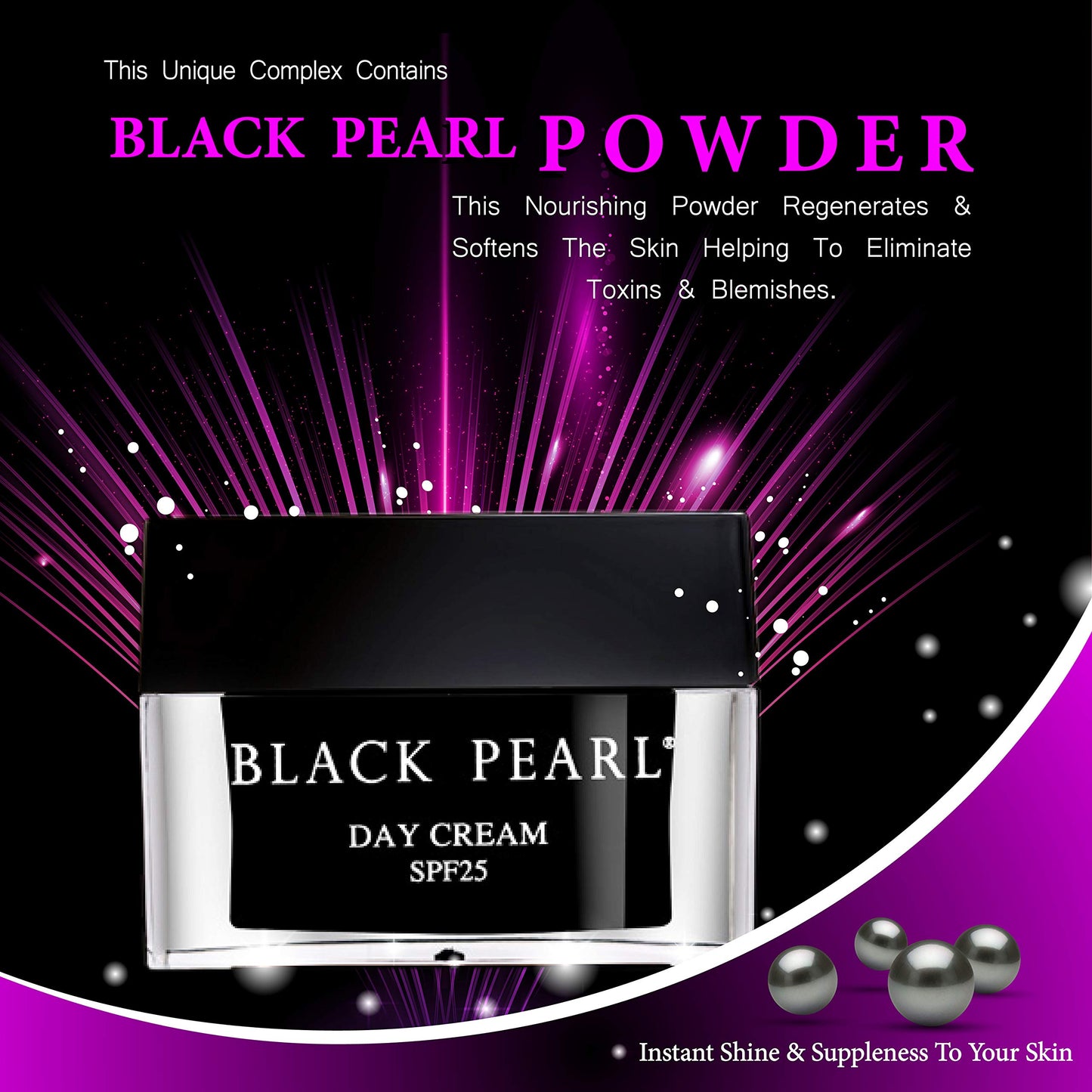 Sea of Spa Day Cream SPF 25, For dry or very dry skin ,Non Greasy Day Moisturizer, Hydrating Face Cream for Women, With Black Pearl Powder, Seaweed, And the Dead Sea Minerals, 1.7-Ounce