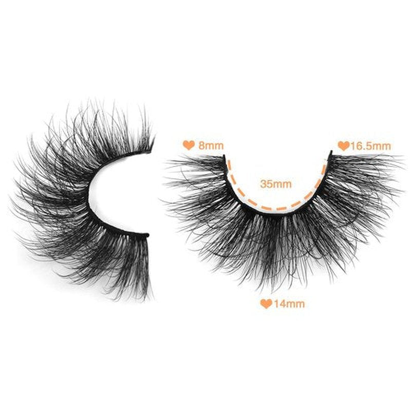 JIMIRE Fake Eyelashes Fluffy Wispy Faux Mink Lashes Pack 9D Thick Volume Mink Eyelash 5 Pairs Pack