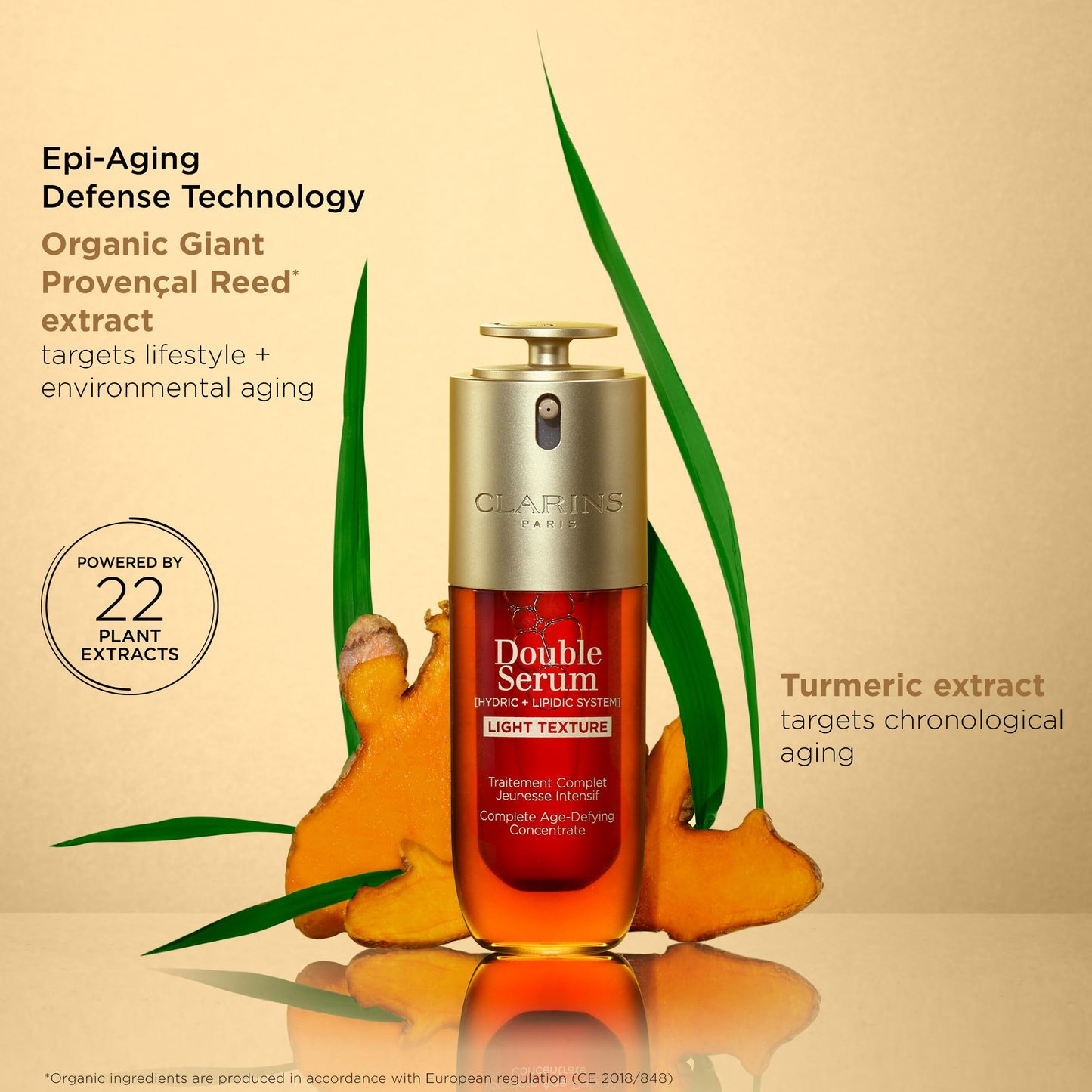 Clarins Double Serum Eye and Double Serum Light Bundle | Anti Aging Eye Cream | Anti Aging Face Serum Ideal for Oily Skin and Humid Climates