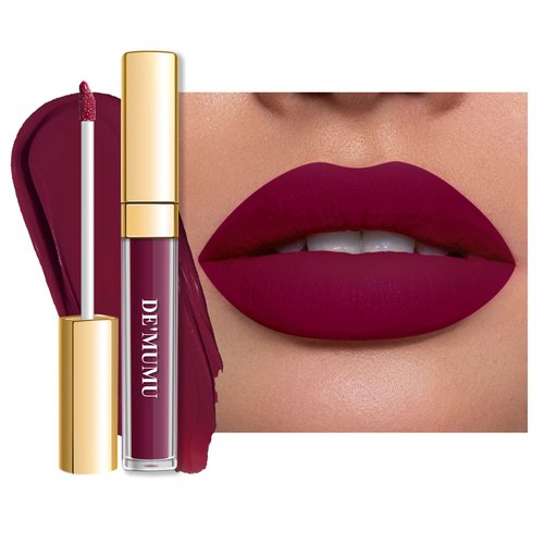 DE'MUMU Mauve Lipstick Matte for Women, Superstay Long Lasting Red Lipstick Smudgeproof Liquid Lipsticks, Cruelty Free Lip Makeup (DM03 Mauve Cyber)