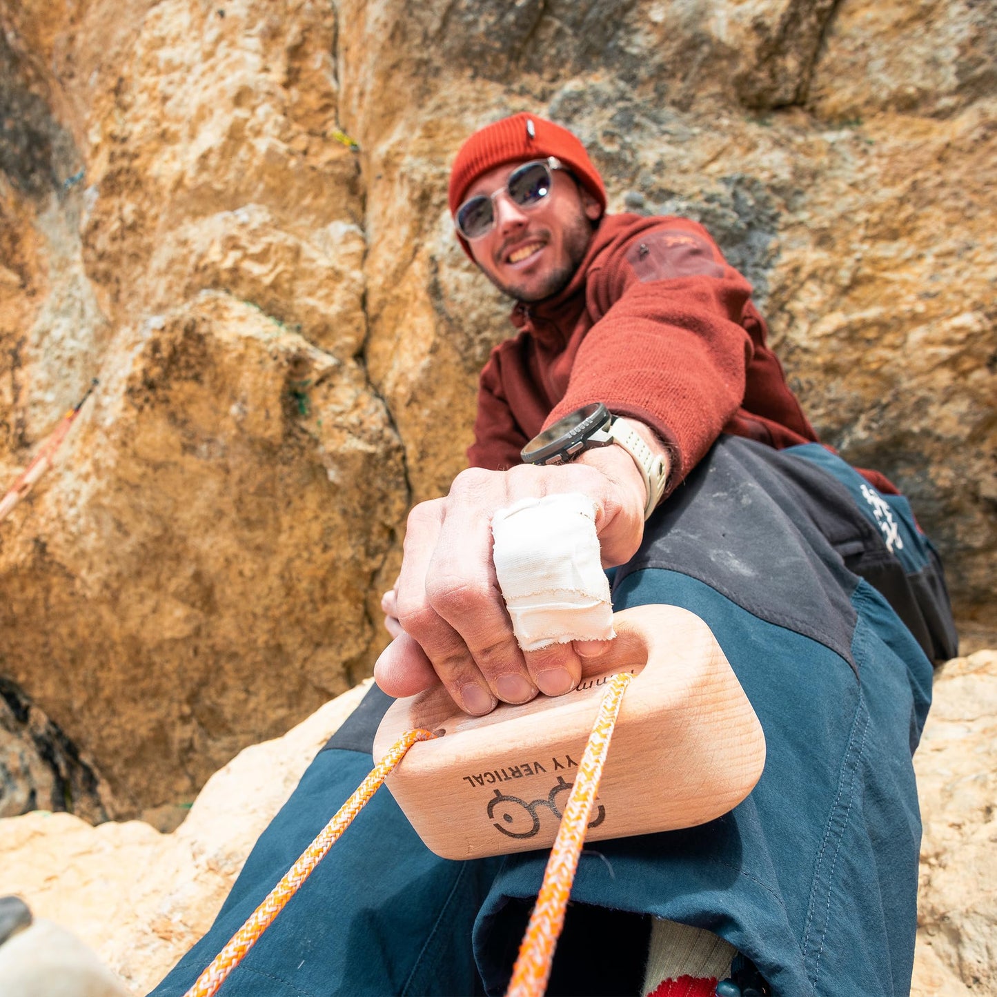 YY Vertical - The Original Mini Crux Pocket Training for Climbing, hangboard in Wood for Rock Climbing, adapts to Pull up bar, Strengthen Your Fingers