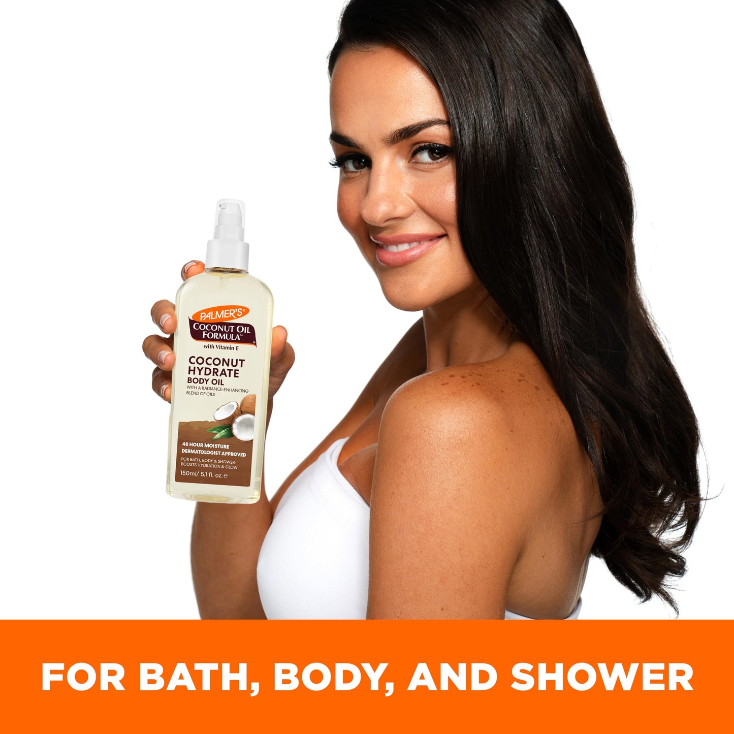 Palmer's Coconut Oil Formula Body Oil, Body Moisturizer with Green Coffee Extract, Bath_Oil for Dry Skin, 5.1 Ounces (Spray Cap) (Pack of 6)