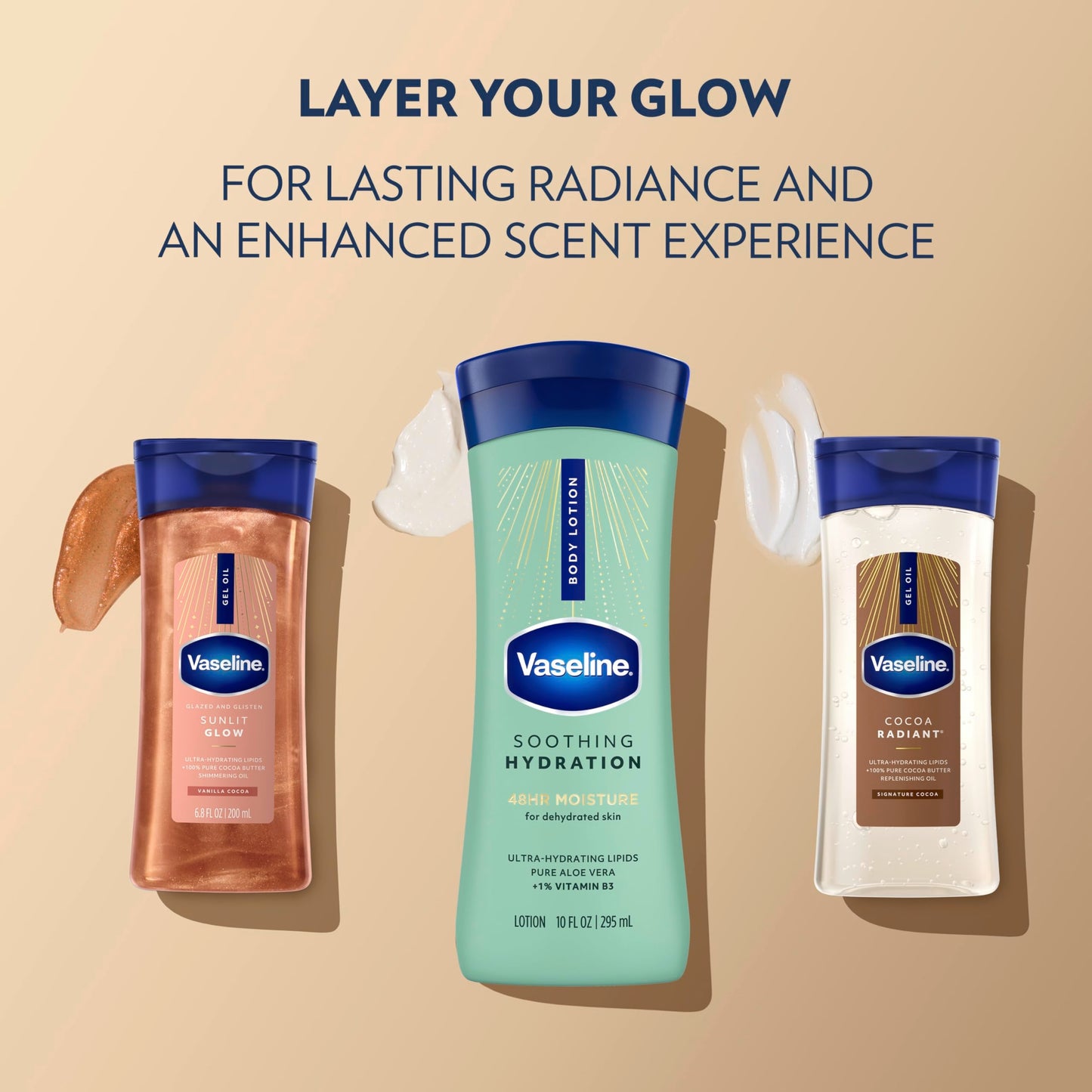 Vaseline Intensive Care Hand and Body Lotion For Dehydrated Skin Soothing Hydration Dry Skin Lotion with Aloe Vera Extract & Ultra-Hydrating Lipids 10 oz