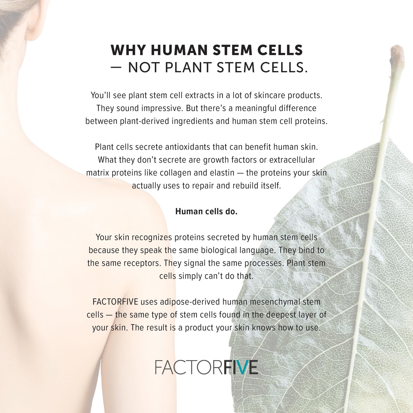 FACTORFIVE Regenerative Serum with Stem Cell Growth Factors, HGF for Skin Tightening and Smoothing, Wrinkle and Pore Reduction, and Rejuvenation - 1 fl oz/30ml