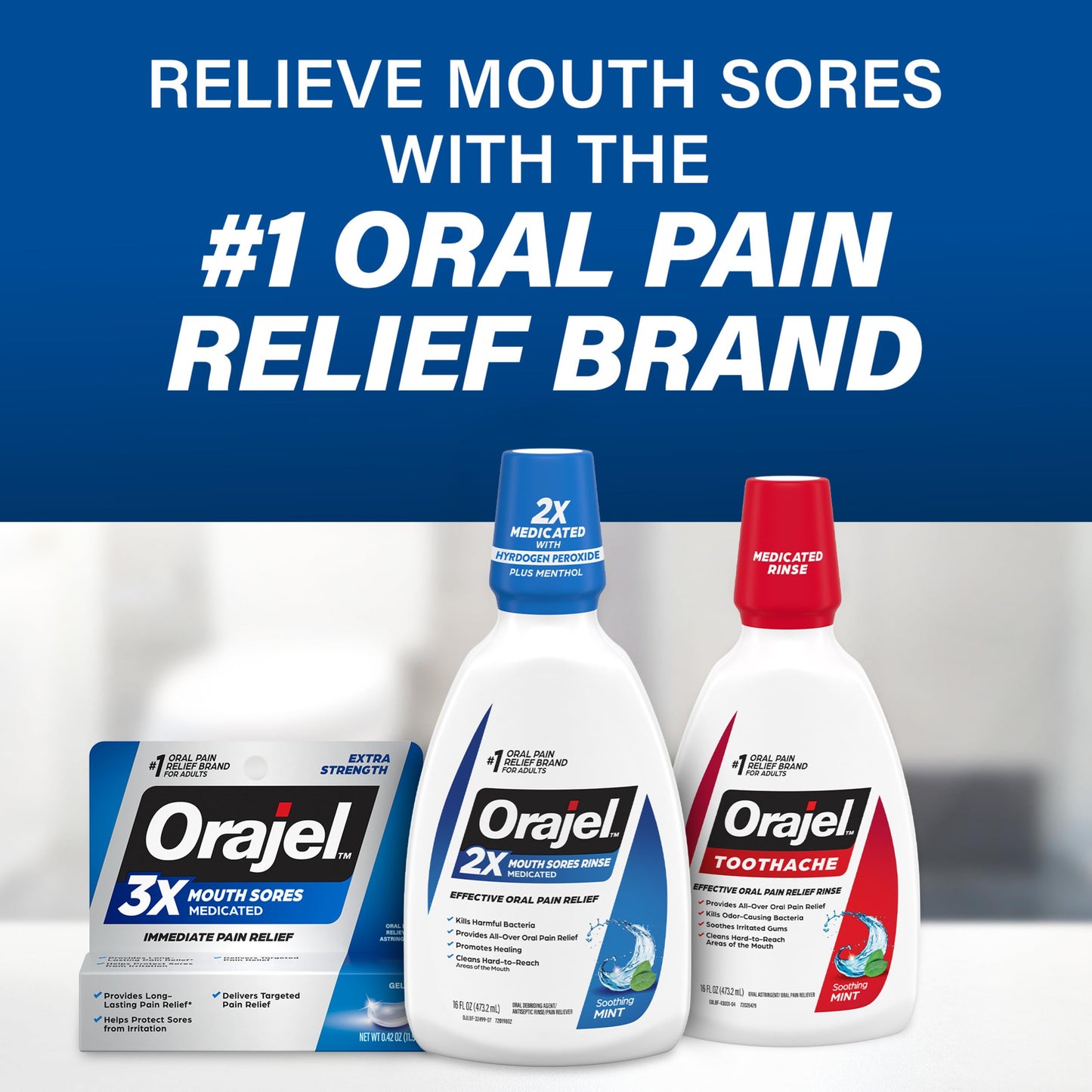 Orajel Touch Free Cold Sore Treatment .12oz, Liquid Formula, Provides Immediate & Targeted Pain Relief, Bonus Size, 6 Applicators.