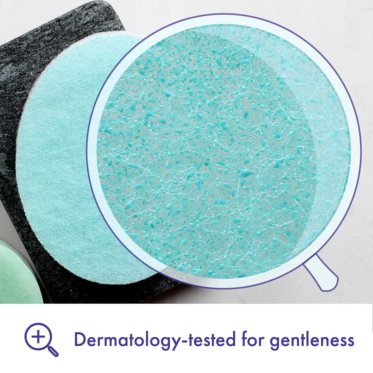 Buf-Puf Body Sponge, Bath Sponge, Dermatologist Developed, Cleanses Skin of Dirt, and Excess Oil, Reusable, Exfoliating, 4 Count