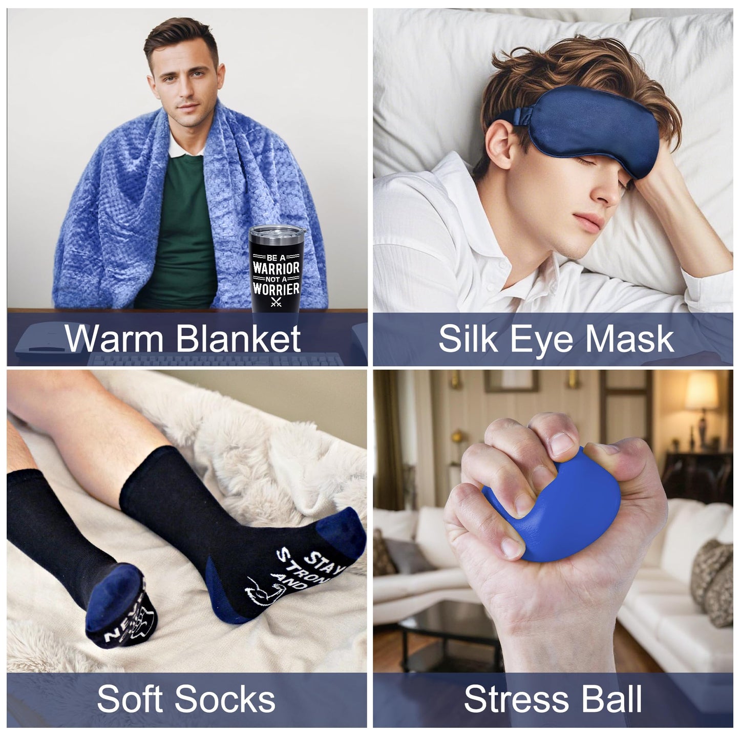 Get Well Soon Gifts for Men After Surgery Cancer- Chemo Care Package Get Well Gift Basket - Get Well Basket for Men Dad Friend Brother, Sympathy Thinking of You Feel Better Inspirational Gifts for Man