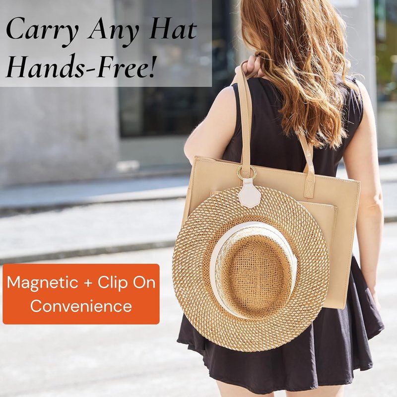 Magnetic Hat Clip - Hands-Free Clip-On Holder for Travel, Bags & Luggage | Ideal for Sun & Baseball Hats