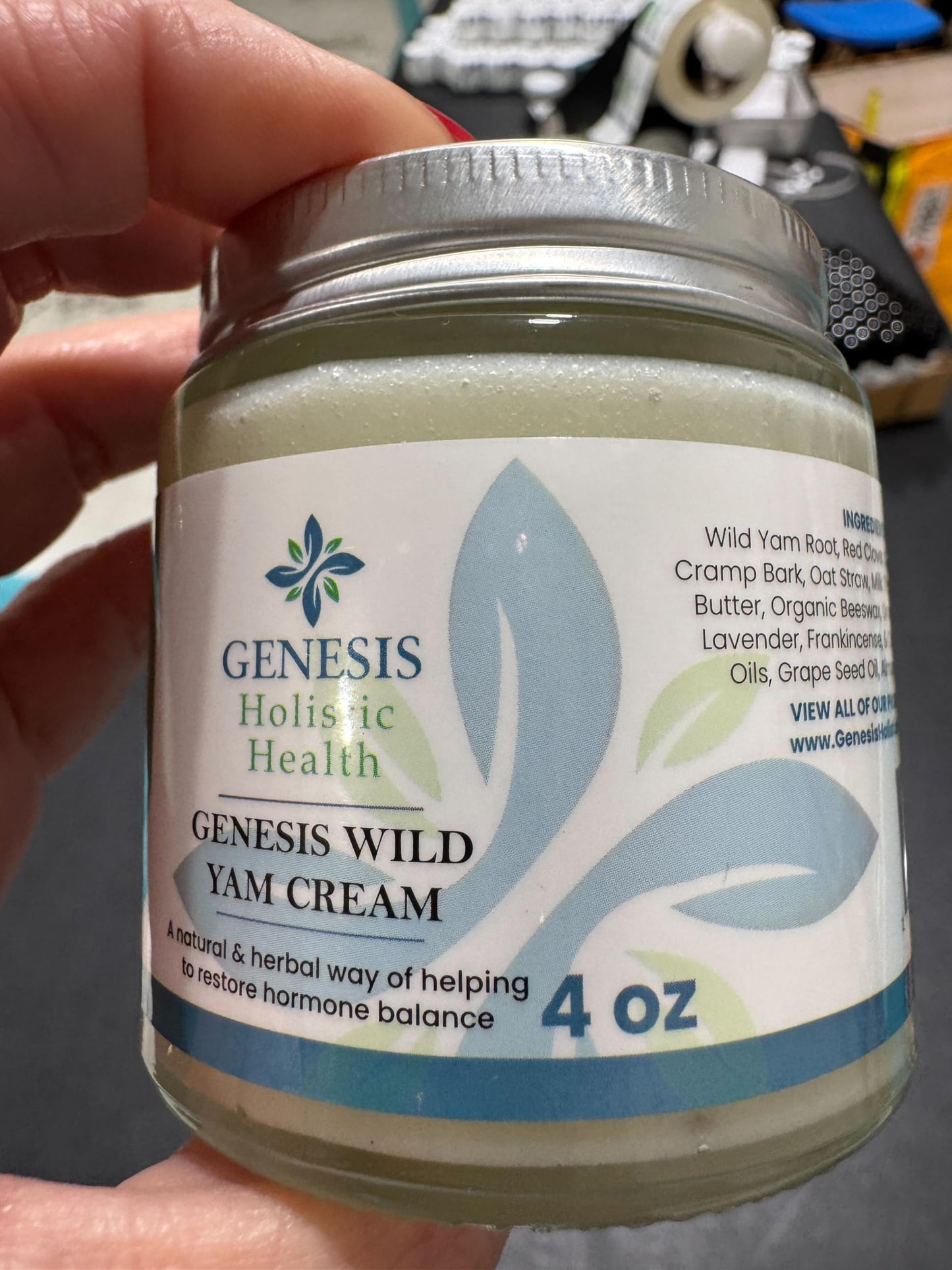 Genesis Wild Yam Root Cream for Women, Organic Plant-Based Balancing Cream for Comfort, Deep Hydration with Wild Yam Root, Chaste Tree Berry & Red Clover, Fast-Absorbing, Non-Greasy, 4 oz