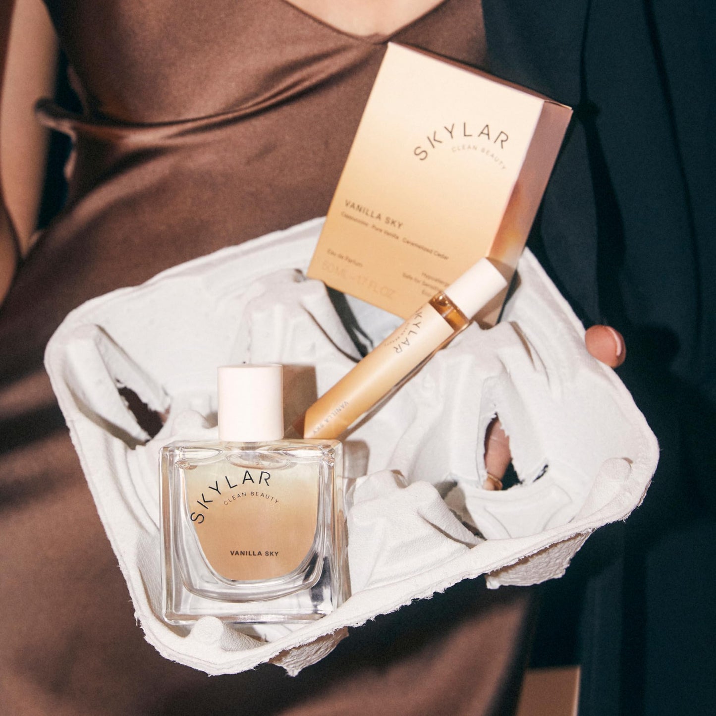 Skylar Vanilla Sky Eau de Parfum for Women - Warm Vanilla Perfume, Cappuccino, Cinnamon & Cedar Notes - Hypoallergenic, Vegan, Clean Fragrance for Sensitive Skin - 50mL / 1.7 Fl oz