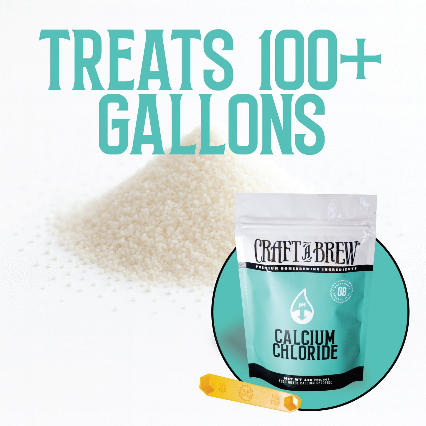 Craft A Brew - Calcium Chloride - Primary Brewing Salt - Home Brewing Ingredients - 4oz