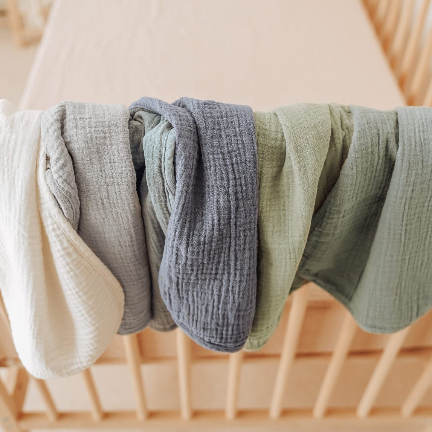 Konssy 6 Pack Large Muslin Baby Burp Cloths and Burp Rags Set for Newborn