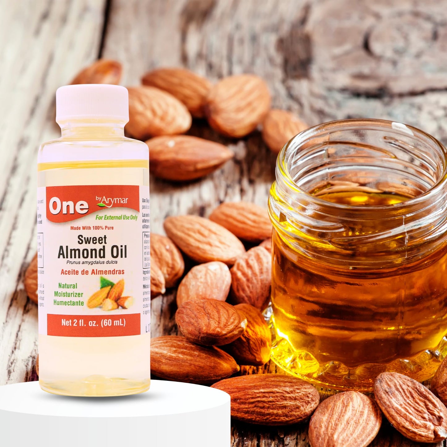Arymar Almond Oil, Natural Oil for Skin, Hair, Massage & Aromatherapy Diffusers, 2 oz