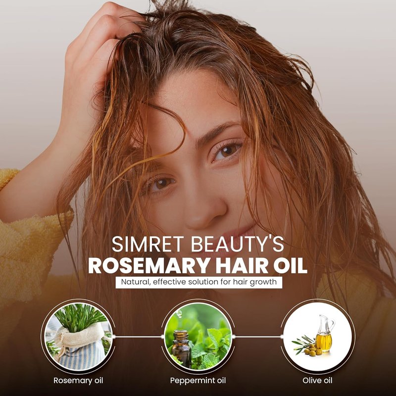Rosemary Oil for Hair Growth - Natural Mint-Infused Essential Oil for Strong, Healthy Hair | 4 oz