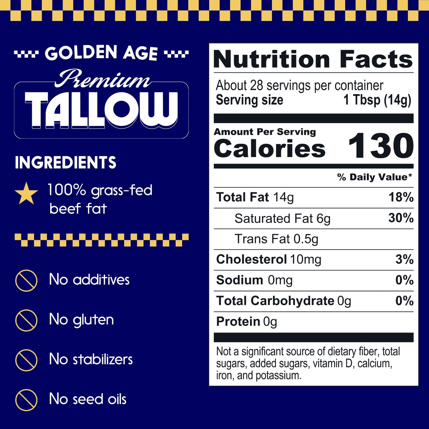 Golden Age Premium Beef Tallow for Cooking & Skincare – Official Tallow of Masa Chips and Vandy – 100% Grass Fed, 14 oz (6-Pack), Pasture-Raised, Hand-Rendered, No Foaming Agents, High Smoke Point, Keto & Paleo