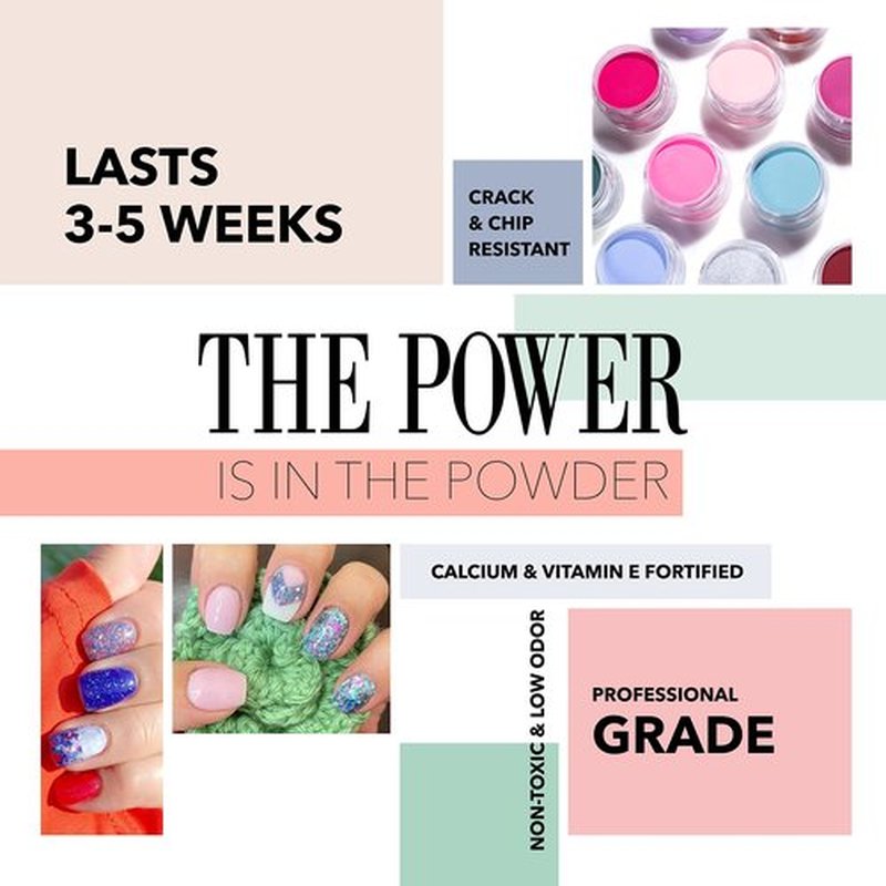 Revel Nail Dip Powder - Clear and French Powder Dip Nail Polish, Chip Resistant Dip Nail Powder with Vitamin E and Calcium, DIY Manicure, Vivien & Veronica