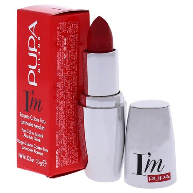 Pupa I Am Pure-Colour Lipstick - 314 True Red Milano for Women - 0.123 oz Lipstick
