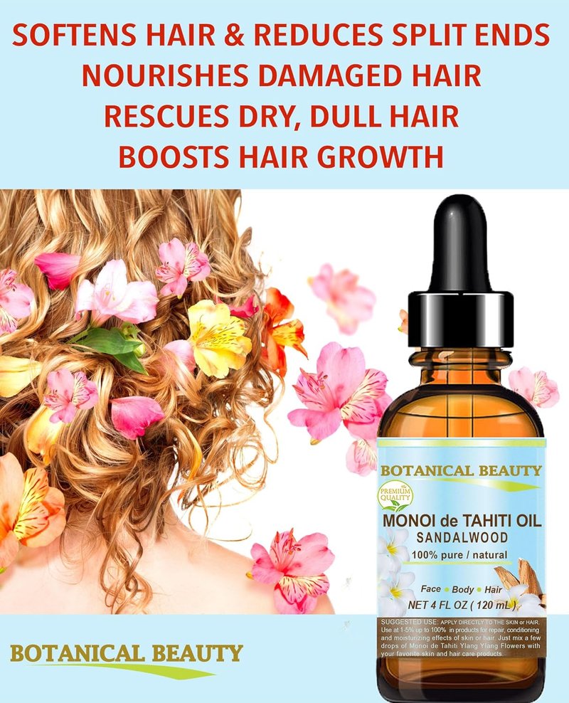 Monoi de Tahiti Oil | 100% Pure Natural Virgin Oil for Face, Skin, Body, Hair & Nails - 1 Fl. Oz. (30 ml)