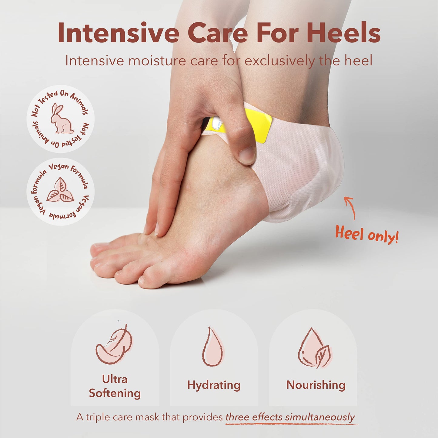 Purederm Moisturizing Foot Mask for Dry Cracked Heels (1 Pack) – Intensive Hydrating Foot Mask for Deep Moisture & Heel Repair – Soft Smooth Feet