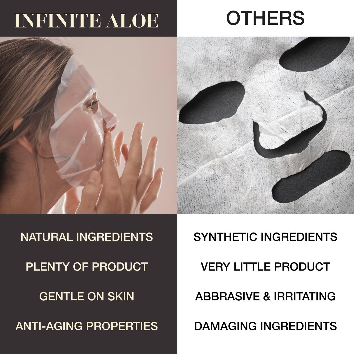 InfiniteAloe Biocellulose Fiber Face Mask, Everyday Hero Illuminate Brightening Face Mask