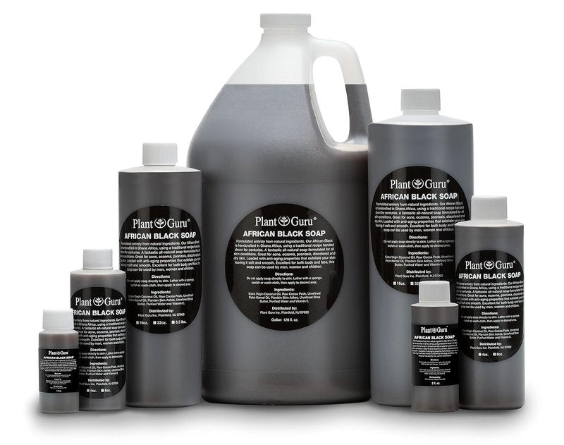 African Black Soap Liquid - Pure & Natural Skincare Cleanser for Face, Body & Hair | 16 fl. oz. Handmade from Ghana