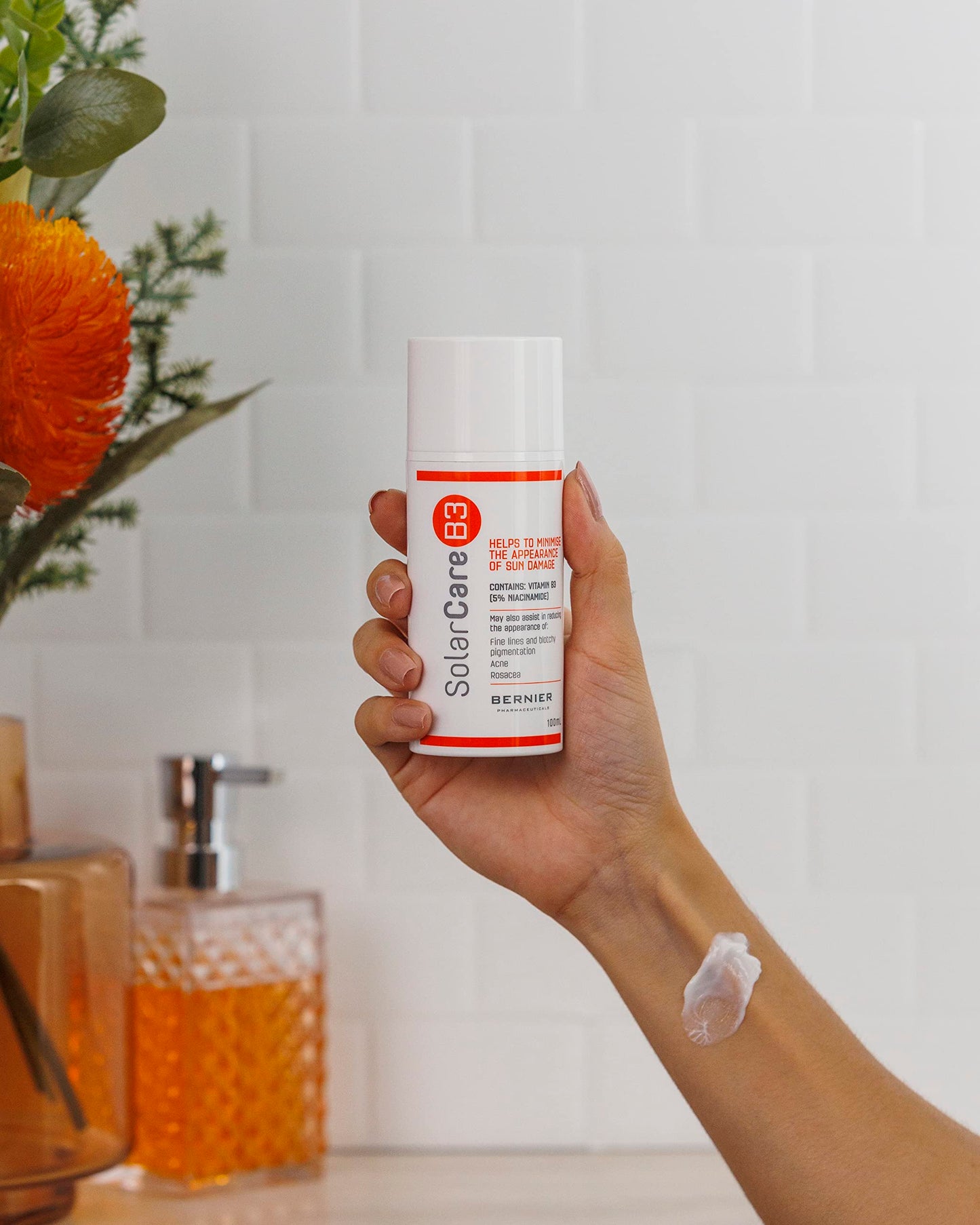 SolarCareB3 5% Niacinamide Face and Body Moisturizer for Sun-Damaged Skin, 100ml Pump - Made in Australia