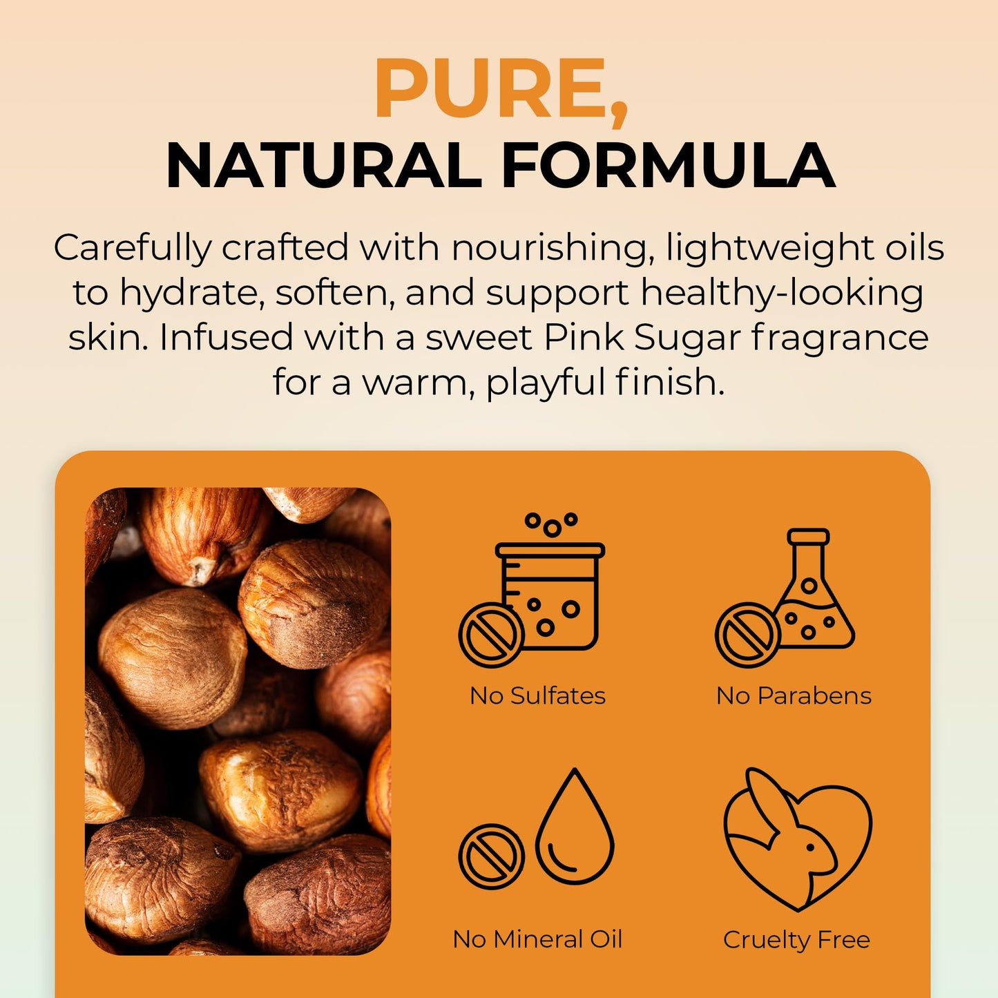 RA COSMETICS Shea Body Oil, Pink Sugar – Lightweight African Body Oil with Unrefined Shea Nut Oil from Ghana – Hydrating Moisturizer for Dry Skin – Softens & Smoothes Skin from Head to Toe – 2oz