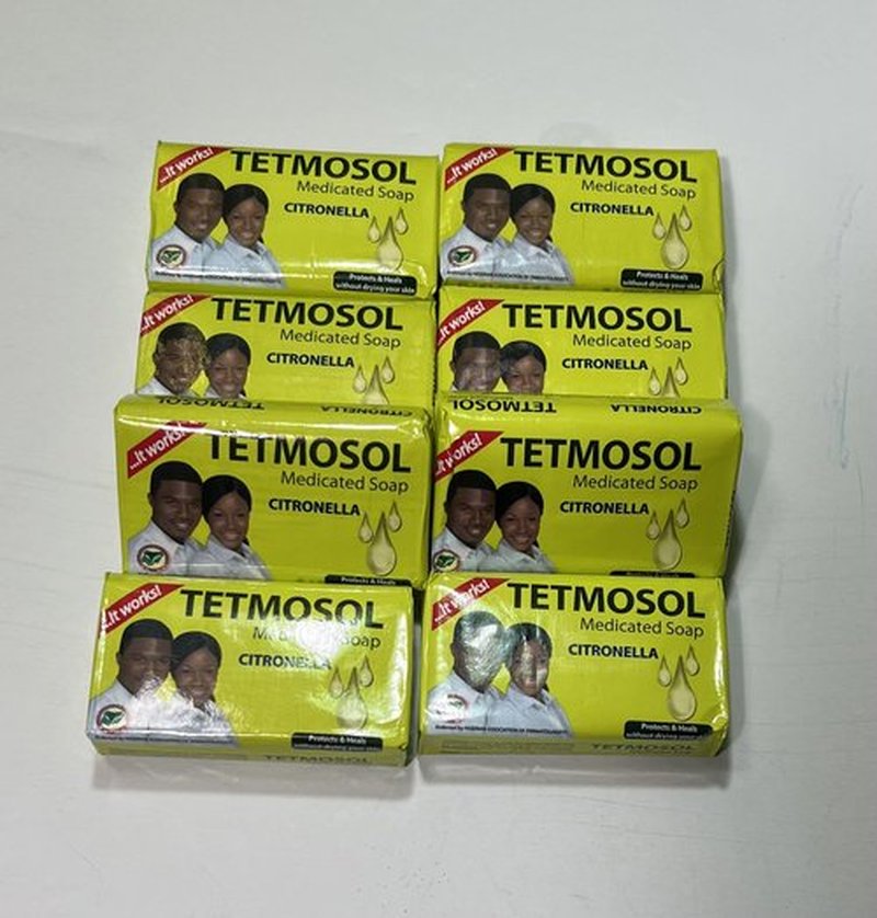 Gratiam Medicated Tetmosol Soap, (8), 1 Count (Pack of 1), Green/yellow