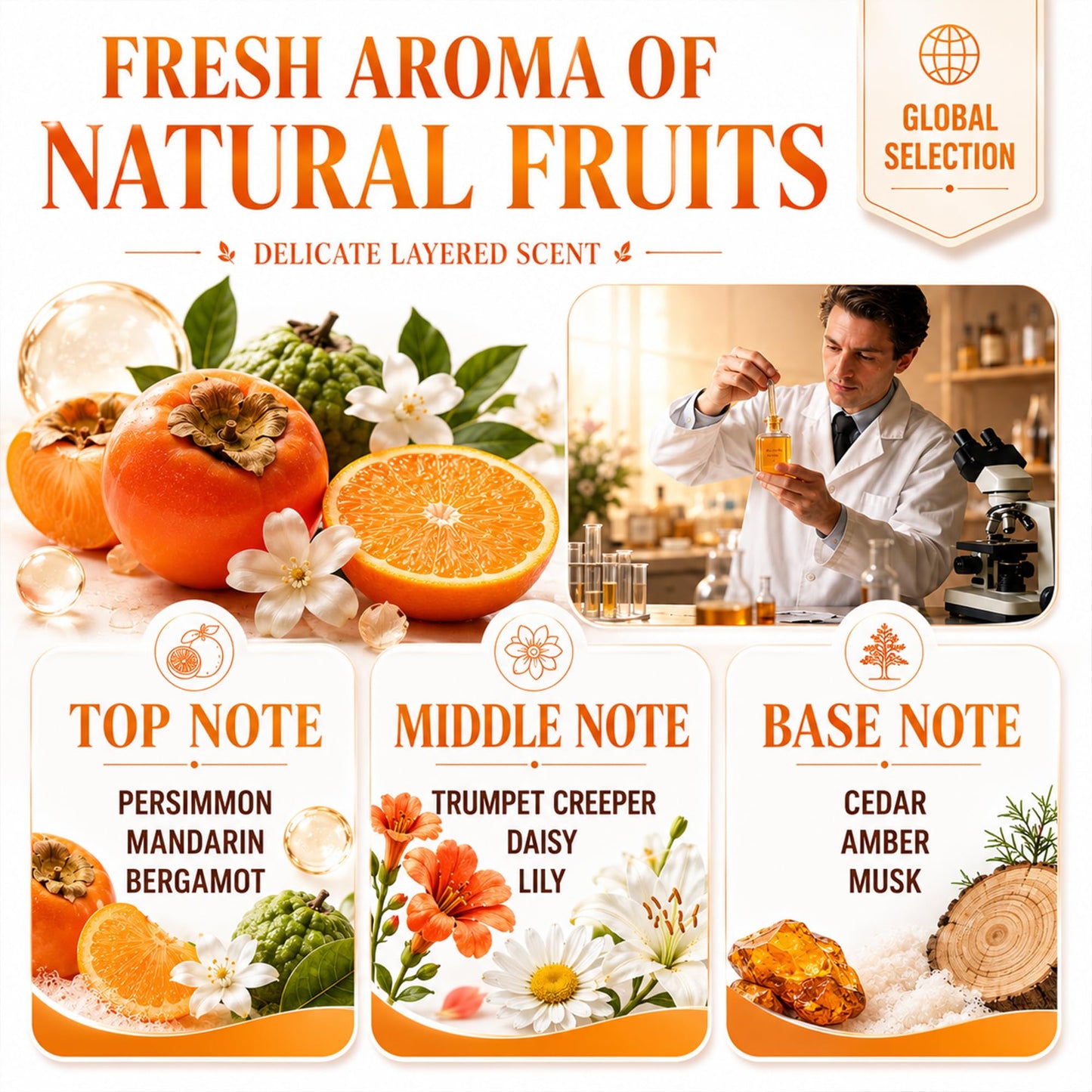 Persimmon Soap for Old People Smell, 3 Pack with Foaming Net, 100g