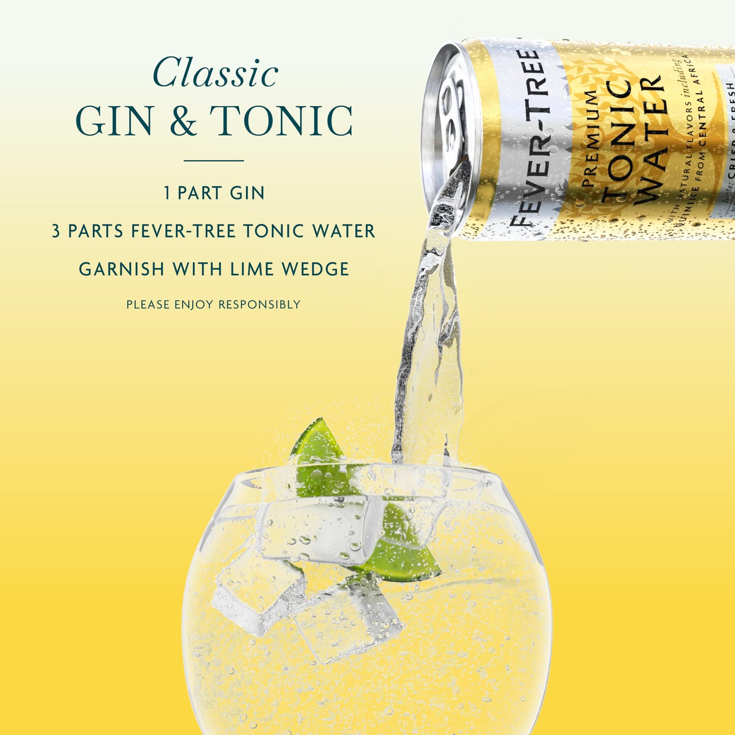 Fever-Tree Tonic Water – Premium Mixer for Cocktails and Mocktails, 24 x 5.1 Cans – Naturally Sourced, Non-GMO