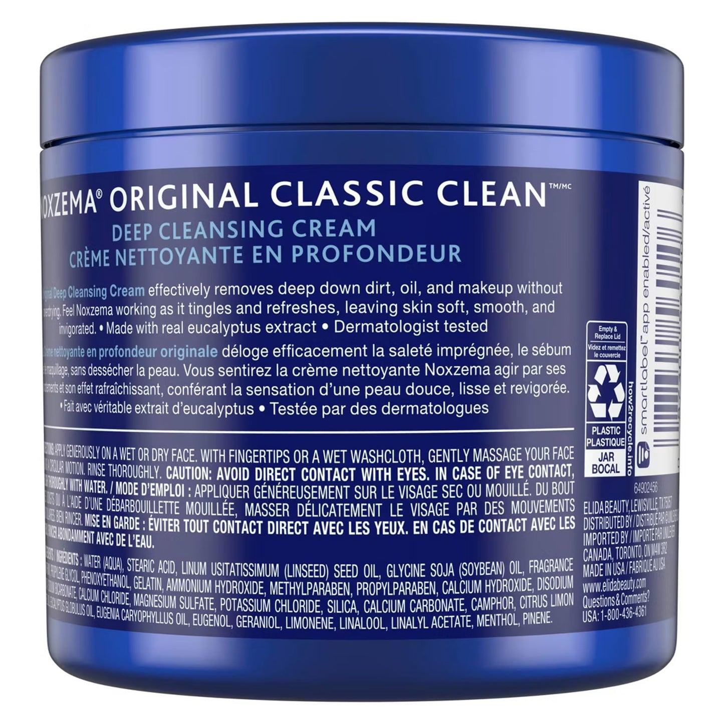 Noxzema Face Wash, Large Jar 5-Pack – Original Deep Cleansing Cream, Face Cleanser, 12 Oz Ea