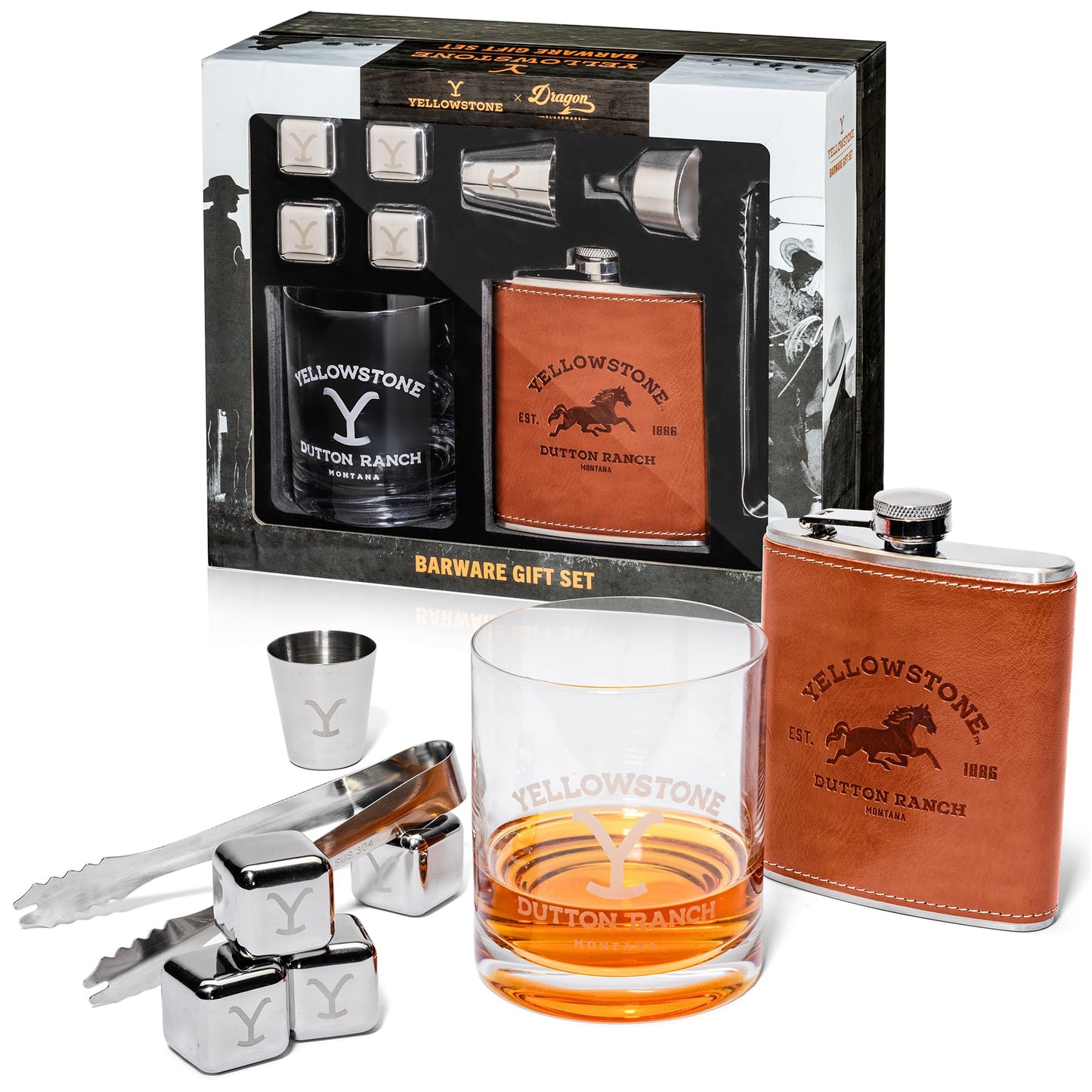 Dragon Glassware x Yellowstone Barware Gift Set of 4 - Official Merchandise