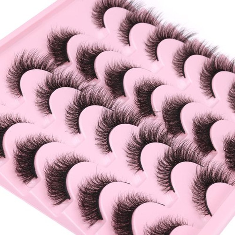 False Lashes Natural Look Fluffy Faux Mink Eyelashes Wispy Fox Eye Lashes That Look Like Extensions 3D Mink Lashes Natural Strip Lashes Pack by Kiromiro 14 Pairs