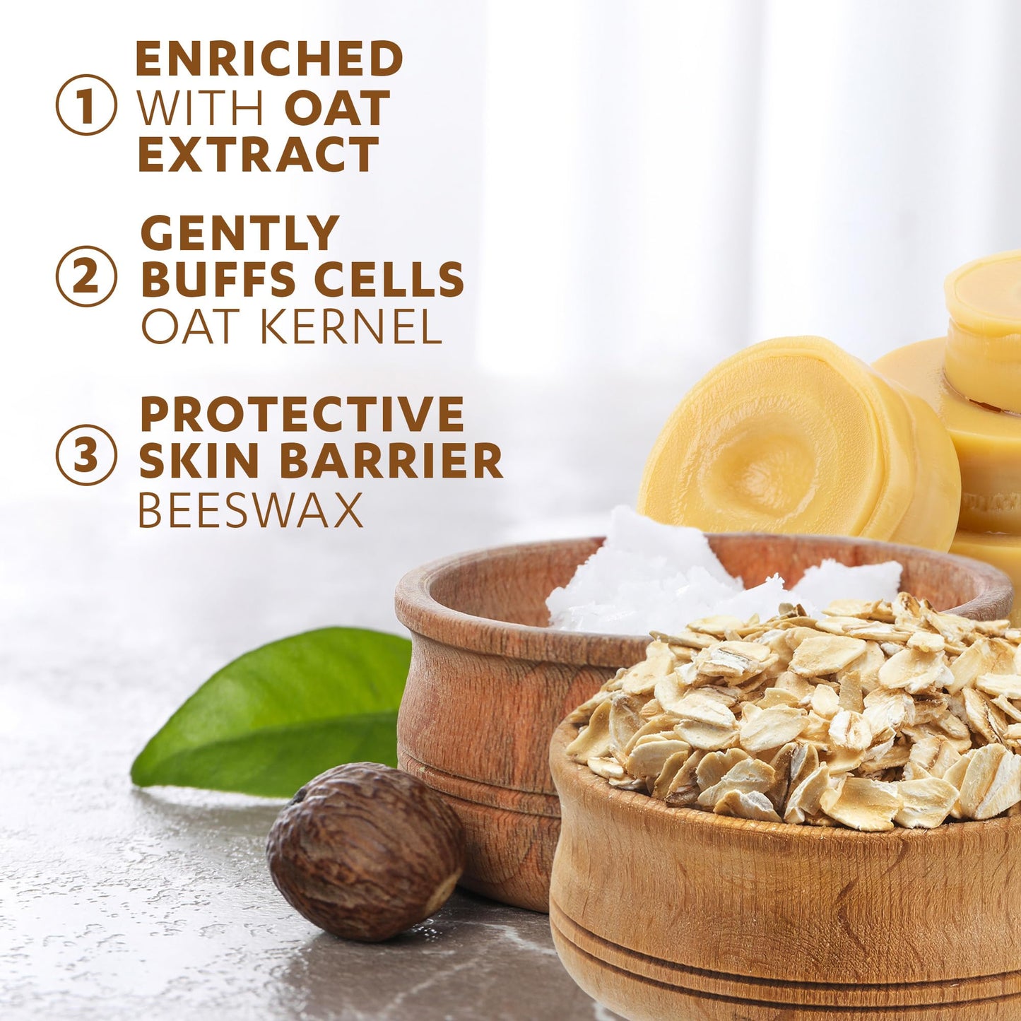 Grisi Oatmeal Bar Soap – Gentle Daily Body &Face Cleanser with Natural Oats – Hydrating, Soothing & Nourishing Soap for All Skin Types – Ideal for the Whole Family – 3.5 oz Bars, 6 - Pack