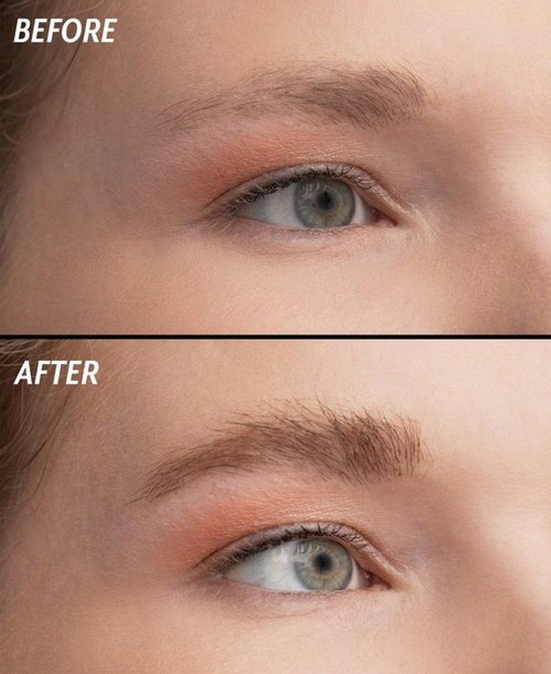 MELOWAY Brow Creation Gel - Tinted Fiber Gel for Thicker, Fluffier Brows - Patented Brush - Vitamin-Enriched Formula - Vegan, Cruelty-Free, Clean - Made in USA - Hot Honey (Light Brown) - 6.0ml