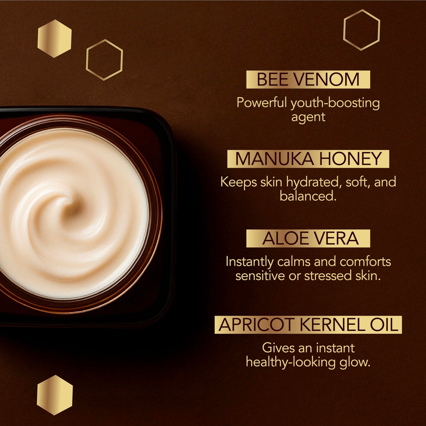 LHIVE Bee Venom Anti-Aging Face & Neck Cream | Anti-Wrinkle Moisturizer That Firms & Tightens | Instant Face Lift | Non-Greasy & Fast-Absorbing | Manuka Honey, Aloe Vera & Squalane | 1.7 oz