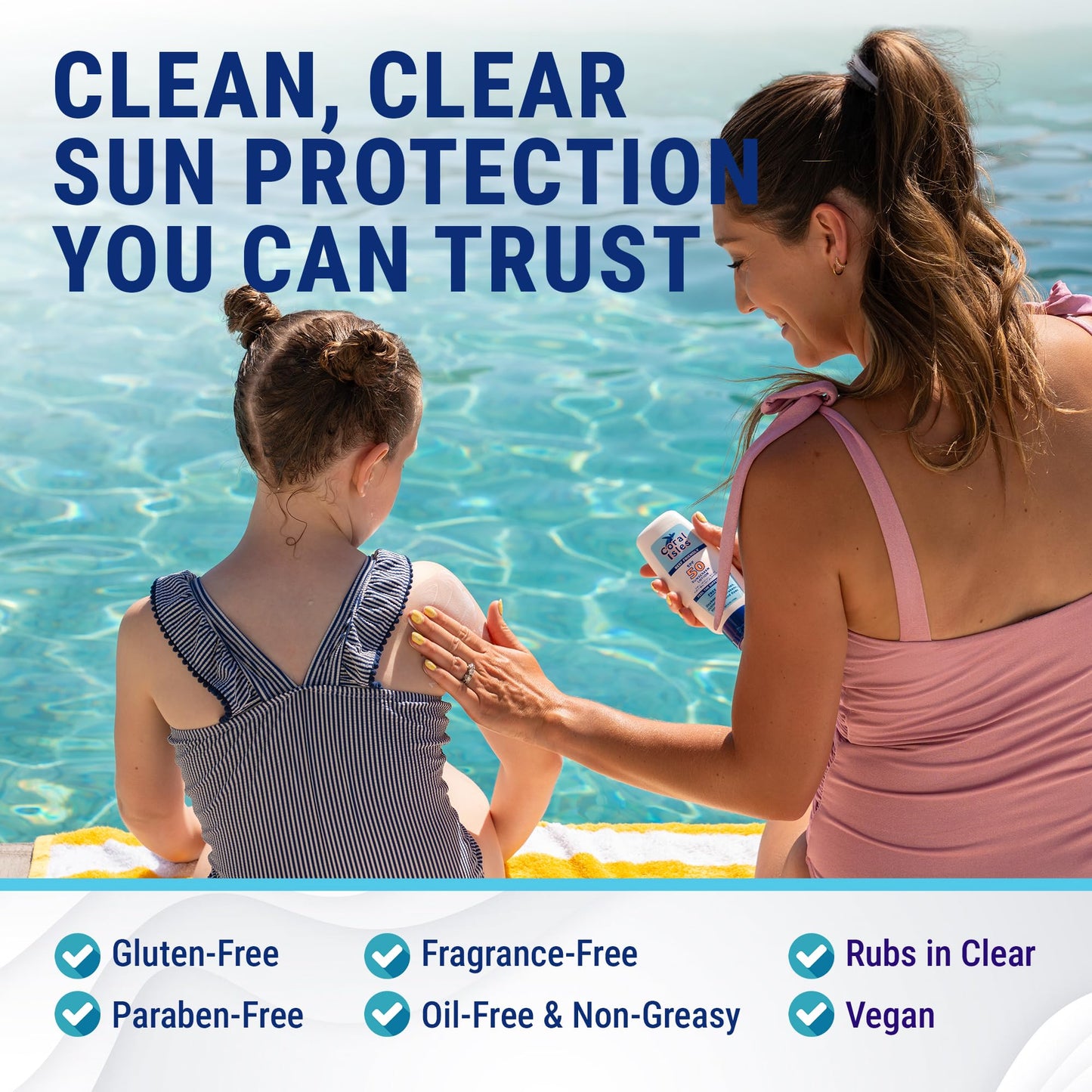 Coral Isles Sunscreen SPF 50 | Hawaii Reef Act Compliant | Octinoxate & Oxybenzone Free | Broad Spectrum UVA/UVB Protection | Water Resistant 80 Min. | Fragrance Free | 6 Fl Oz Lotion