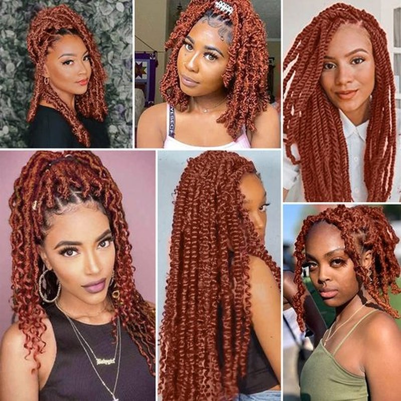 Afro Kinky Twist Crochet Hair Braids Marley Braid Hair 18inch Senegalese Curly Crochet Synthetic Braiding Hair (#350)