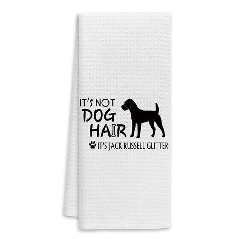 It’s Not Dog Hair It’s Jack Russell Glitter Hand Towels Kitchen Towels Dish Towels,Fall Funny Dog Decor Towels,Dog Lovers Dog Mom Girls Women Gifts