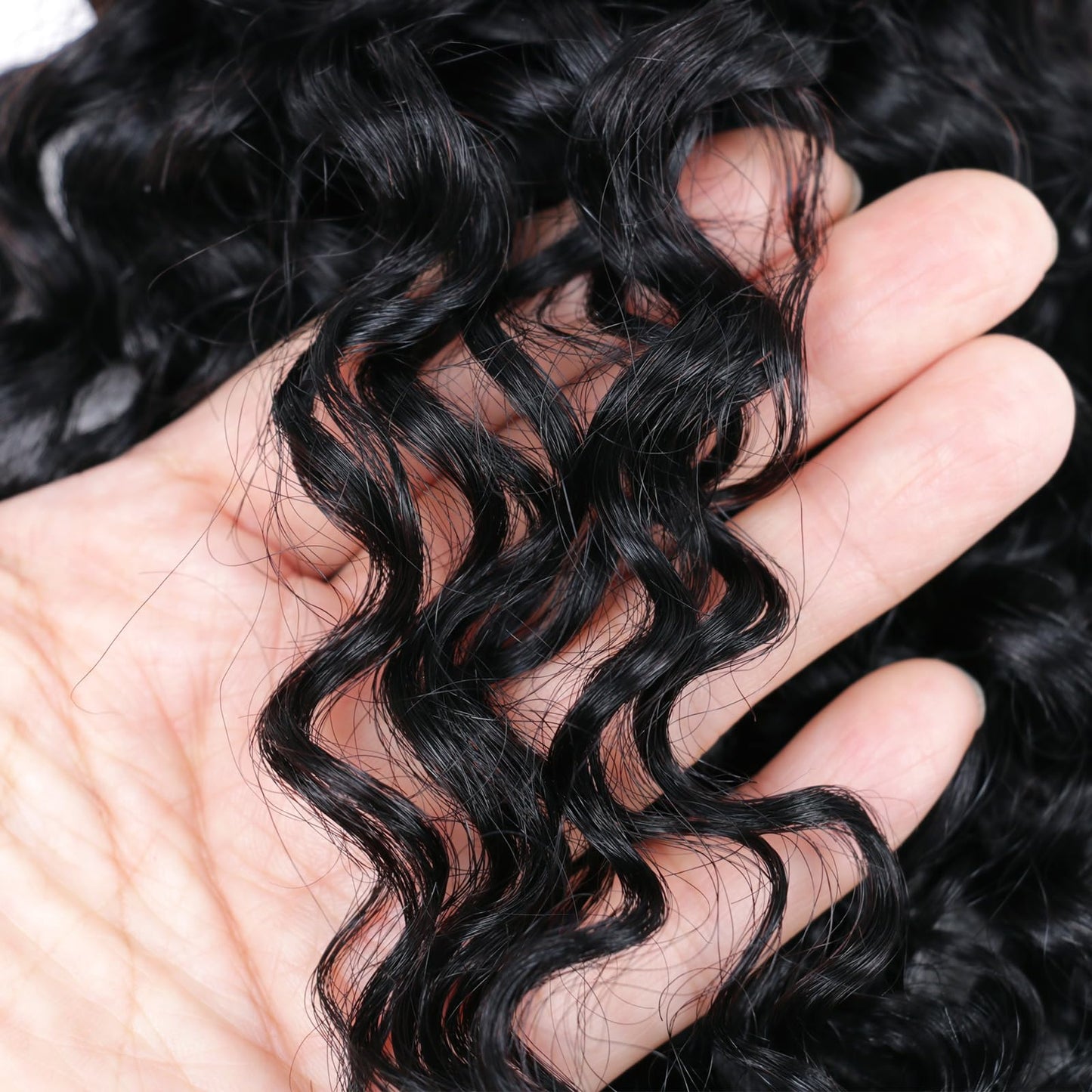 Viyaviya Brazilian Water Wave Human Hair 1 Bundles 18 Inch Wet and Wavy Human Hair Wavy Bundles 100% Unprocessed Brazilian Virgin Hair Curly Water Wave Bundles Hair Extensions Human Hair Bundles