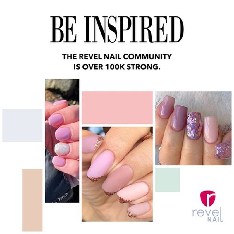 Revel Nail Dip Powder - Nude Pink Powder Dip Nail Polish, Chip Resistant Dip Nail Powder with Vitamin E and Calcium, DIY Manicure, Queen
