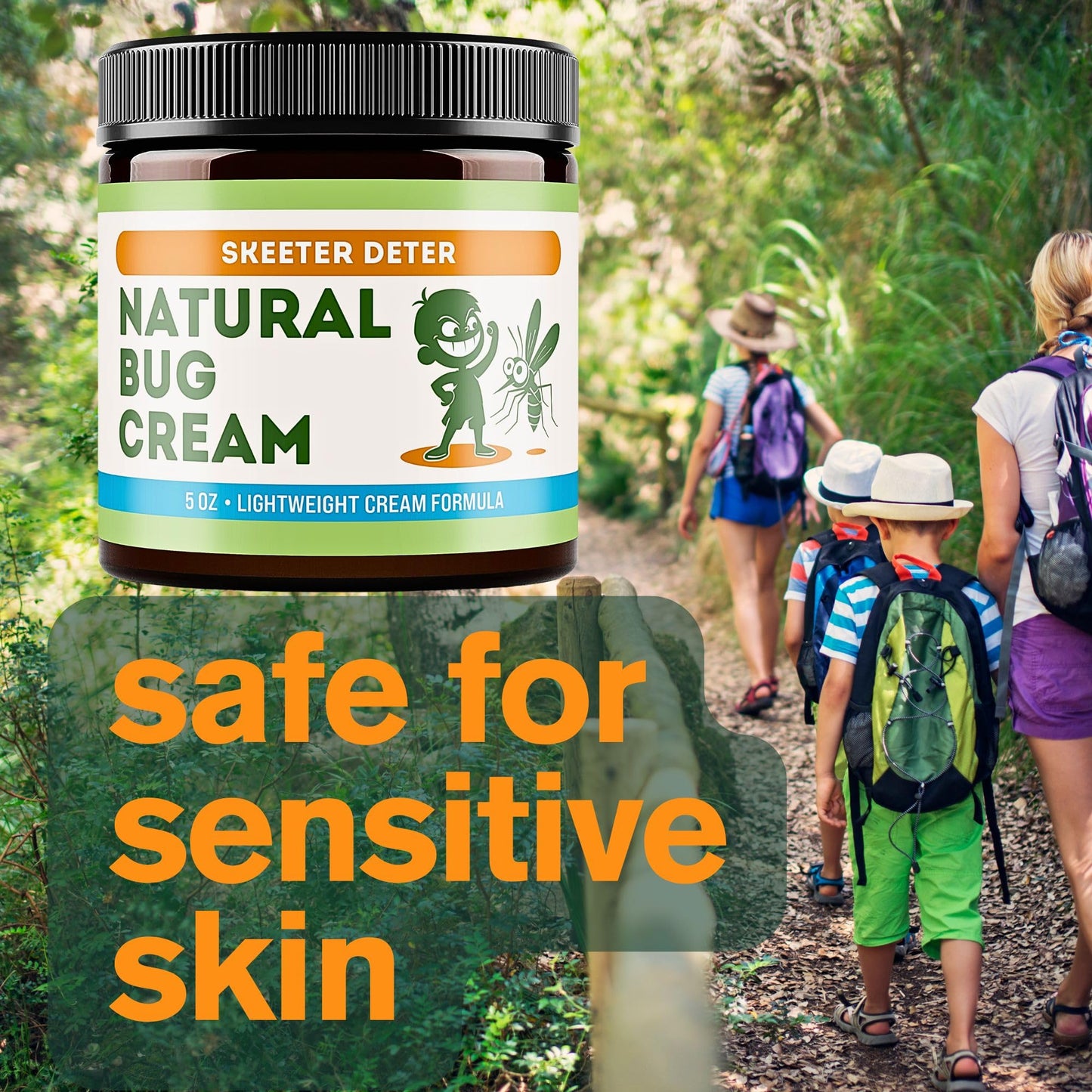 Magnum Solace Natural Bug Cream - No Spray Formula, Made with Plant Essential Oils, Safe for Kids