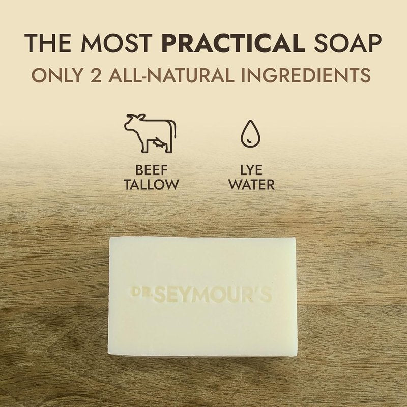 Pure Tallow Soap Bar - Unscented, Fragrance-Free | Handmade with Just Two Ingredients in the USA