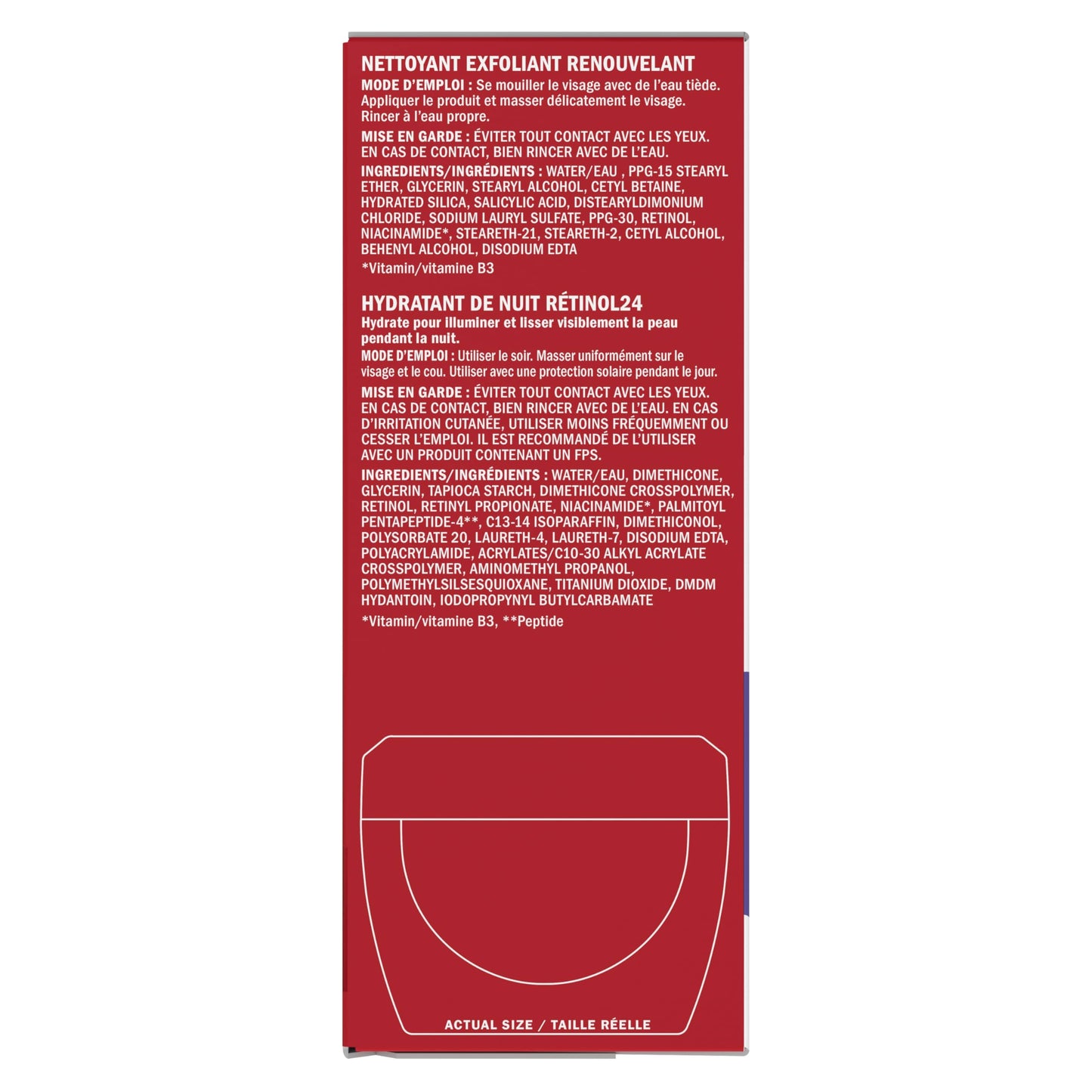 Olay Retinol 24 Duo Pack, Renewing Exfoliating Cleanser, Fragrance-Free 5.0 oz, Night Moisturizer, Fragrance-Free, 1.7 oz