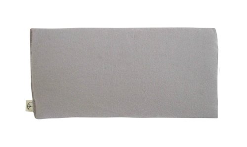 Peacegoods Unscented Eye Pillow - Made from Soft Cotton Flannel - Weighted Filled with Flax Seed Microwavable - Yoga Massage Headache Sleep Made USA - Gray