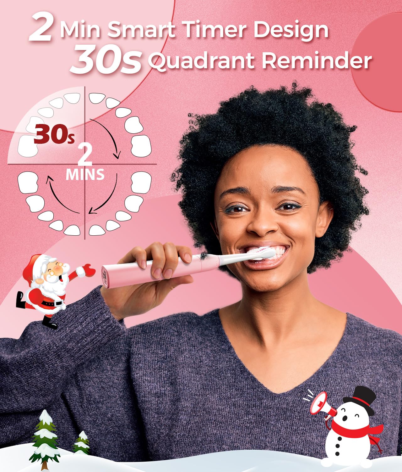 TEETHEORY Electric Toothbrush for Adults with 8 𝐁𝐫𝐮𝐬𝐡 𝐇𝐞𝐚𝐝𝐬, Sonic Electric Toothbrush with 40000 VPM Deep Clean 5 Modes, Rechargeable Toothbrushes Fast Charge 4 Hours Last 30 Days