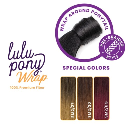 Sensationnel Lulu Pony Wrap - high heat synthetic yaki pony tail or up do wig piece - LULU PONY Wrap 1 (SM2/30)