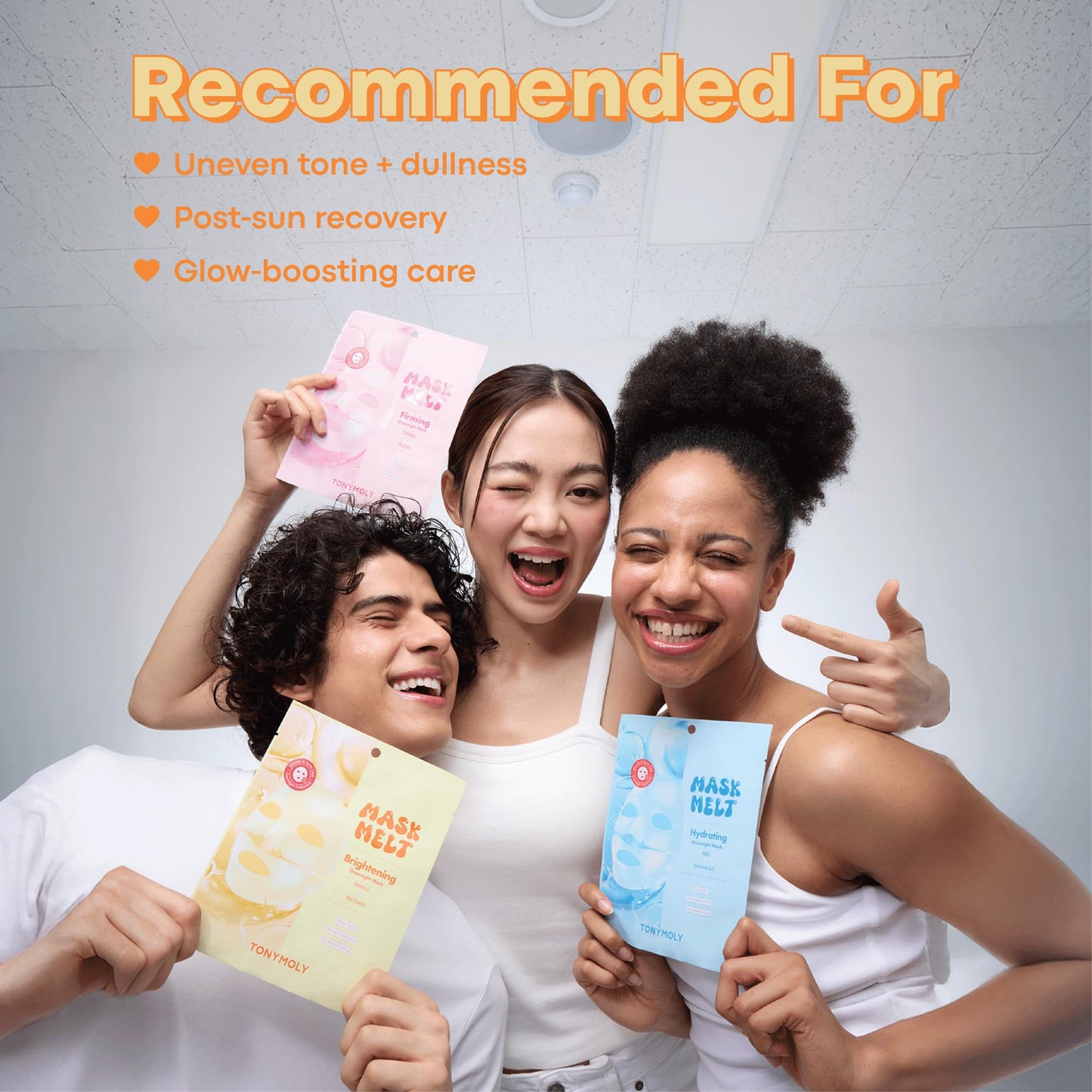 TONYMOLY Mask Melt Brightening Hydrogel Overnight Face Mask, Vitamin C and Rice Essence, 1 Sheet