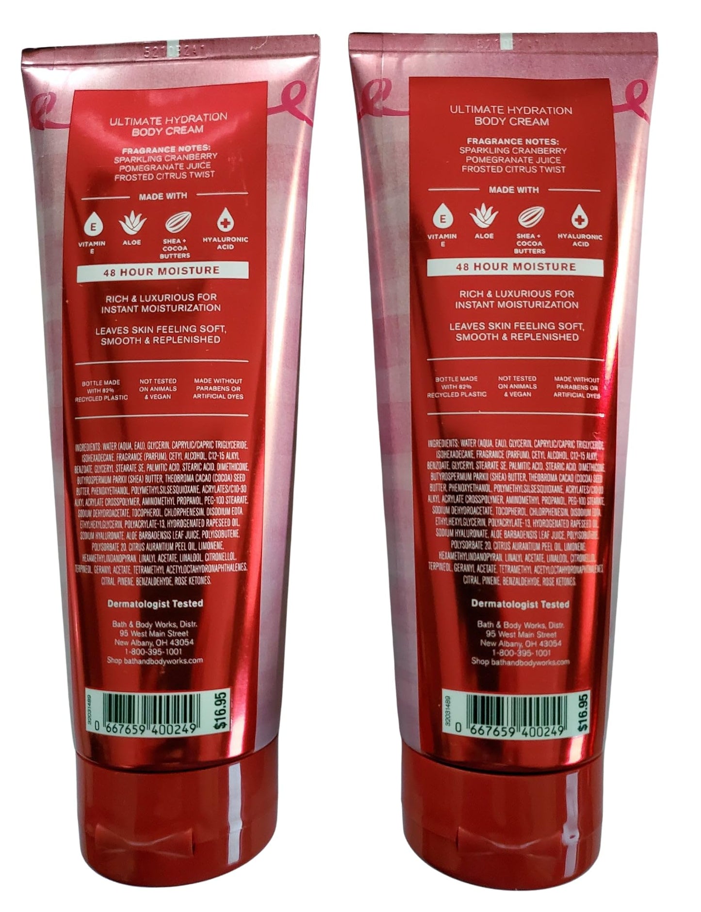 Bath & Body Works Women's Mrs Claus Ultimate Hydration Body Cream 8 Ounces Pack of 2